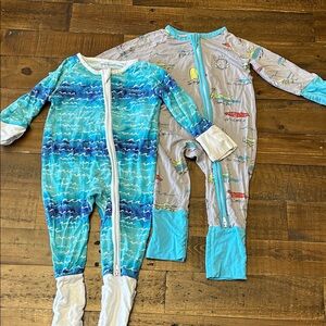 Coco Moon Baby Blue Ocean Wave One-Piece Romper